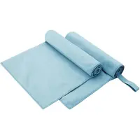 vidaXL Serviettes de sport 2 pcs Bleu 100 x 50 cm