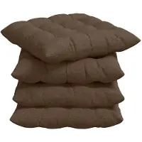 vidaXL Coussins de siège 2 pcs Marron 40 x 40 x 6 cm tissu