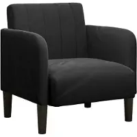 vidaXL Fauteuil avec accoudoirs noir 54 cm velours