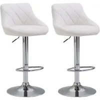 CLP lot de 2 tabourets de bar Lazio en similicuir