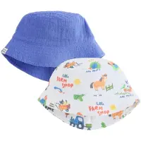 Next Chapeau bleu violet / orange clair / blanc