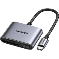 UGREEN CM387 (USB-C), Lecteur de carte mémoire, Gris, Noir