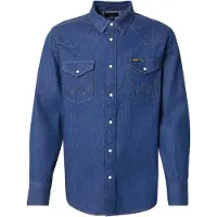 Wrangler Western Long Sleeve Shirt Bleu L Homme