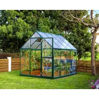 Palram - Canopia serre hybride 185 cm x 247 cm x 124 cm (lxLxH) vert