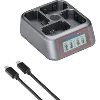 PATONA 4-Port Fast Charger Sony NP-FZ100 (Chargeur de batterie d'appareil photo), Alimentation pour appareil photo, Noir
