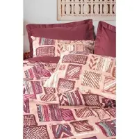 L'essentiel Maison , Ranforce King-Size-Bettbezug-Set (FR), Estilıo - Claret Red, 100 % BAUMWOLLE RANFORCE, Weinrot, 240 x 220 cm