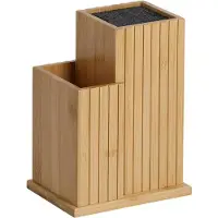 Zeller Support couteaux et ustensiles , bambou, 17x12x23 cm, marron