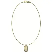 GUESS Racer Tag Necklace Doré Homme