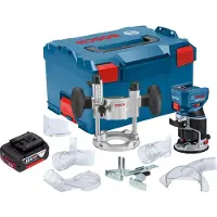 Bosch GKF 18V-8 Professional Affleureuse sans fil 18 V 8,0 mm Brushless + 1x batterie 5,0 Ah + unité d'immersion + L-Boxx - sans chargeur