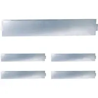 Relaxdays Bordure de pelouse , lot de 5, H x L : 18 x 100 cm, acier, bordure de parterre flexible, bordure pour parterres et pelouse, argent
