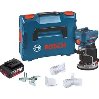 Bosch GKF 18V-8 Professional Affleureuse sans fil 18 V 8,0 mm Brushless + 1x batterie 5,0 Ah + L-Boxx - sans chargeur