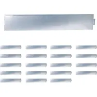 Relaxdays Bordure de pelouse , lot de 20, H x L : 18 x 100 cm, acier, bordure de parterre flexible, bordure pour parterres et pelouse, argent