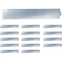Relaxdays Bordure de pelouse , lot de 15, H x L : 18 x 100 cm, acier, bordure de parterre flexible, bordure pour parterres et pelouse, argent