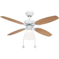 WESTINGHOUSE Ventilateur de plafond Capitol avec éclairage, blanc-hêtre - , Capitol, Blanc, Salon / séjour, Bois, Moderne