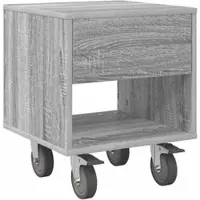 vidaXL Table de chevet Gris Sonoma 40,5 x 40 x 48 cm Bois d'ingénierie