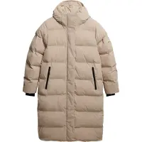 Superdry Femme Doudoune Longue à Capuche Cream Taille: 42