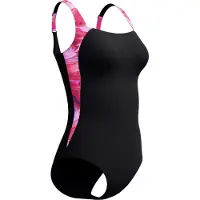 Speedo Print Luna Lustre Swimsuit Noir UK 40 Femme