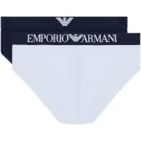 Emporio Armani pour homme. EM000251_AF18881 Set 2 slip Sear blanc, marine (XL), Homewear, Coton