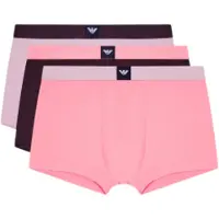 Emporio Armani pour homme. EM002205_AF20673 Set 3 caleçons roses, marrons (M), Homewear, Grenat, Coton