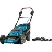 Makita Tondeuse à gazon 2x18V LXT 53cm + 4 batteries 5Ah + chargeur - - DLM530PT4