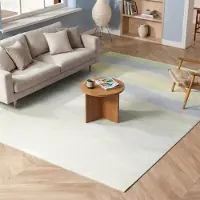 FRAAI Tapis géométrique – Swing Waves Bleu/Vert | 80x150cm | Bleu | Rectangulaire | Tapis
