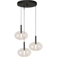 Masterlight Lampe pendante 3L Vide Lido Onion avec un verre transparent de 24 cm Ø