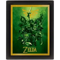 The Legend of Zelda Legend Of Zelda - Posters Effet 3d Encadrés Link 26 X 20 Cm