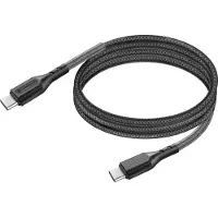 Forcell Câble carbone type C vers type C 4.0 QC Power Delivery PD 240W CB-05C noir 1 mètre