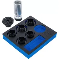 Bgs 74449 Jeu de meuleuses de moyeu de roue pour goujons filetés et boulons d'écrous de roue 7 pces Insertion pour servante d'atelier 1/6