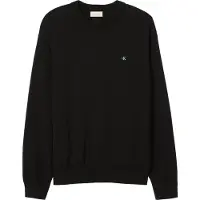 Calvin Klein Jeans Pull-over 'Monogram Embroidery Relaxed' noir
