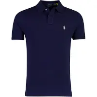 Ralph Lauren pour homme. 710680784517 Le polo emblématique en piqué marine (L), Casuel, Coton, Manche courte