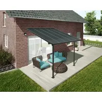 GartenHaus GmbH Pergola 9.4m² gris anthracite - Palram - 705599 - capri