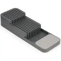 Joseph Joseph Organiseur de couteaux de 2 niveaux Duo, pour ranger les couteaux de cuisine, design compact, matériaux durables, facile à nettoyer, maximise l'espace.