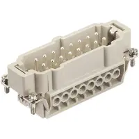 HARTING Deutschland HARTING Han 16E Insert mâle (M) Connexion à vis, 16 pôles + PE 500 V, 16 A - 1 pièce