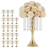Vevor Vase de Mariage Métal Lot de 20 Vase de Centre de Table Hauteur 33,5 cm Support pour Compositions Florales