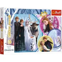 Trefl Puzzle Frozen 100 pièces Puzzle amusant avec Elsa et Anna pour les enfants