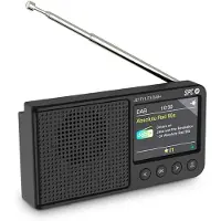 SPC Jetty Lite DAB+ | Radio portable avec DAB+/OMC RDS, 80 mémoires, écran couleur TFT 2,4", Bluetooth et prise casque