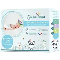 Green Couches écologiques 1 nouveau-né 2 - 5 kg 30 pc(s) Couches