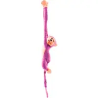 Lean Toys Peluche mascotte singe avec son rose 80 cm