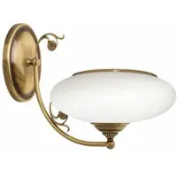Casa Padrino Luxe Applique baroque laiton patiné / blanc H. 27 cm - Luminaires baroques