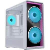 Lian Li LANCOOL 217 INF Boîtier PC, tour midi, verre trempé, éclairage RGB - blanc