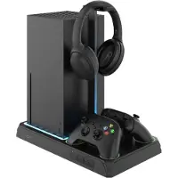FIXED Support multifonctionnel pour Xbox S Series X avec ventilation et chargement noir