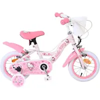 Volare Vélo pour enfants Hello Kitty - Filles - 12 pouces - Rose - Deux freins à main