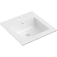 Mexen Otis lavabo encastré 46 x 46,5 cm, blanc brillant - 25184500