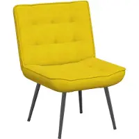 vidaXL Fauteuil relax jaune 64x74x84 cm velours