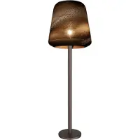 Masterlight Lampe de pied en cacao Carta Moody Ø abat-jour Think Paper 54cm