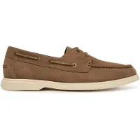 BOSS pour homme. 50563130 Chaussures de bateau en daim beige contrasté (40), Plat, Cuir, Lacets, Casuel