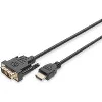 Digitus HDMI (Typ A) — DVI (2 m), Câble vidéo, Noir