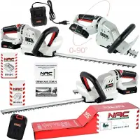 Nac Hedge Climer Batterie. 18 V, 1 x 2,0 Ah, 40 cm Drehbarer Griff