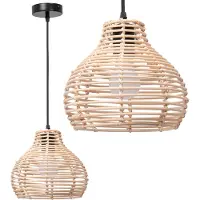 Toolight Lampe Suspendue Natural APP984-1CP Small